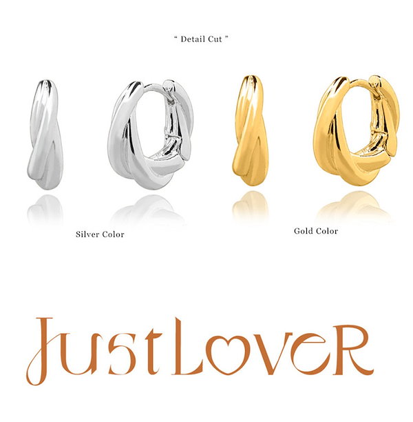 [AESPAカリナ LE SSERAFIMウンチェ着用]Classic Curve Earrings just LoveR.(ジャストラバー) - Aespaカリナ/LESSERAFIM