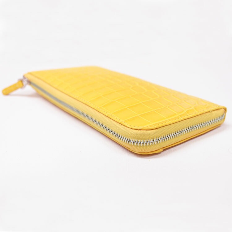 【お種銭付】 クロコダイル レザー L字ファスナー 長財布 マット加工 ワニ革 本革 レディース メンズ ギフト プレゼント ロング 送料無料