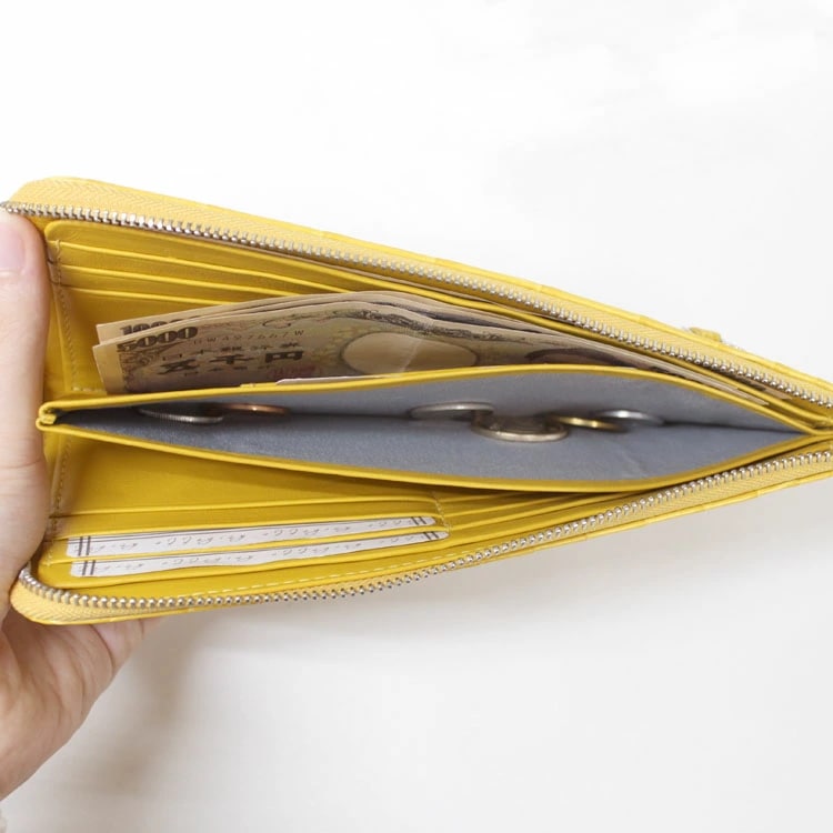 【お種銭付】 クロコダイル レザー L字ファスナー 長財布 マット加工 ワニ革 本革 レディース メンズ ギフト プレゼント ロング 送料無料