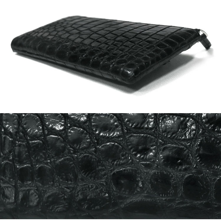 【お種銭付】 クロコダイル レザー L字ファスナー 長財布 マット加工 ワニ革 本革 レディース メンズ ギフト プレゼント ロング 送料無料