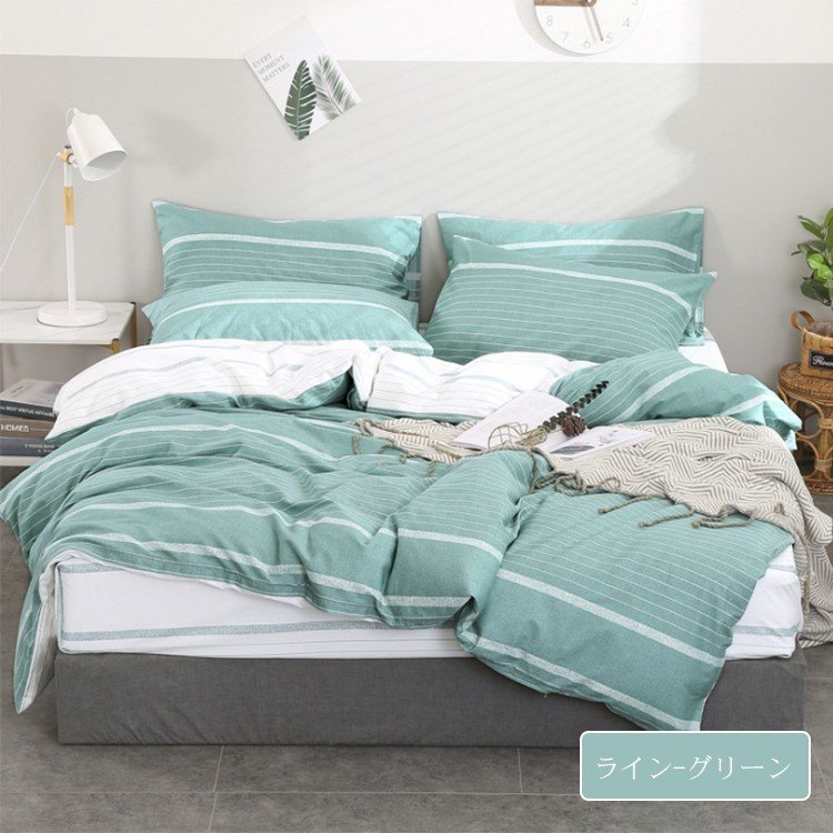 通販新品 布団カバー ベッド... : 寝具・ベッド・マットレス 4点セット 和タイプ 新品大得価