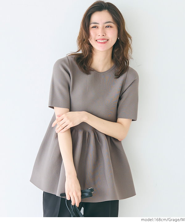 ☆新品未使用☆ 人気商品 ルフィル スポンディッシュペプラムニット ホワイト 楽天市場】前後2wayスポンディッシュスクエアネックペプラム