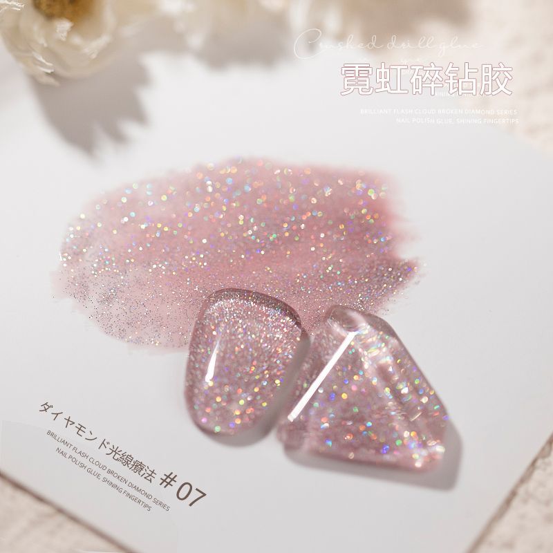 【1つ買うと12つ無料】10ml ネオン フラッシュ ブロークン ダイヤモンド ライト ネイル ポリッシュ ジェル 24 リフレクティブ ブライト カラフル ネイルサロン スペシャル5