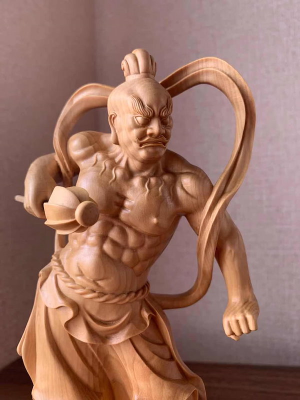Amazon.co.jp: 極小仏 金剛力士 9cm（2体セット 木製：ツゲ 金泥