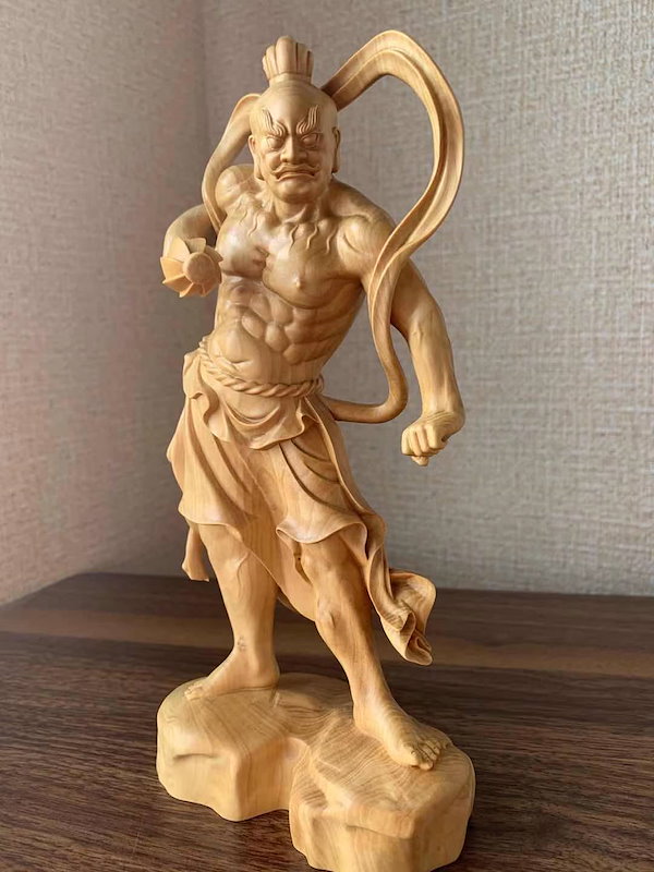 珍品 木彫り 仏像 仁王像 金剛力士像一式 彫刻 仏教工芸品 柘植材 楽天市場】金剛力士像(仁王） 仏像 木彫り 一刀彫 / 素材：柘植