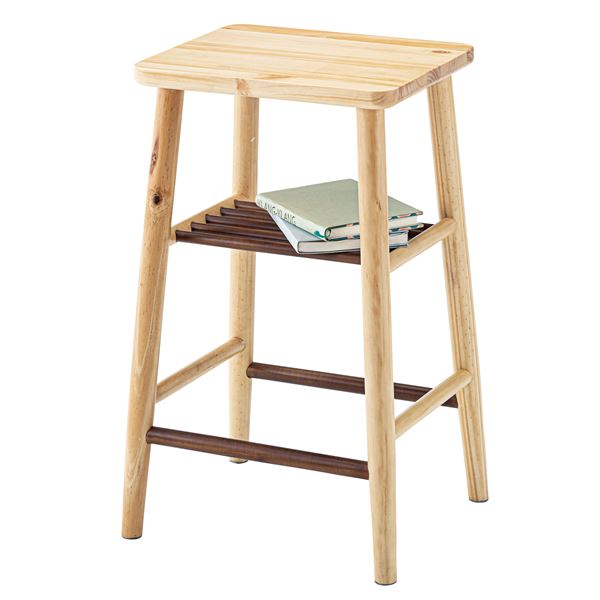 ハイスツール/椅子 ナチュラル 木製 完成品