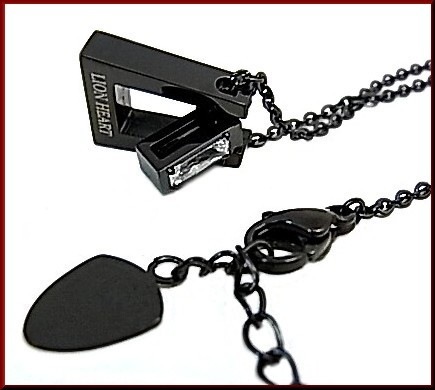 LION HEART/ステンレスアクセ メンズ ネックレス ブラック LHMN005N