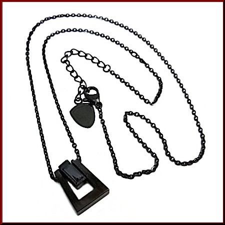 LION HEART/ステンレスアクセ メンズ ネックレス ブラック LHMN005N