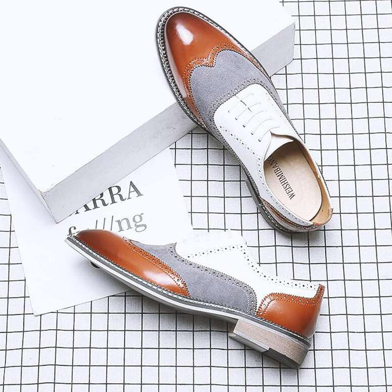 ビジネスシューズ 夏 通気性 ウィングチップ メンズシューズ バイカラー お洒落 紳士靴 結婚式 柔らかい レースアップシューズ 防滑 大きいサイズ ウォーキング 革靴 ロングノーズ 歩きやすい 冠 ビジネスシューズ 夏 通気性 ウィングチップ メンズシューズ バイカラー お洒落 紳士靴 結婚式 柔らかい レースアップシューズ 防滑 大きいサイズ ウォーキング 革靴 ロングノーズ 歩きやすい 冠