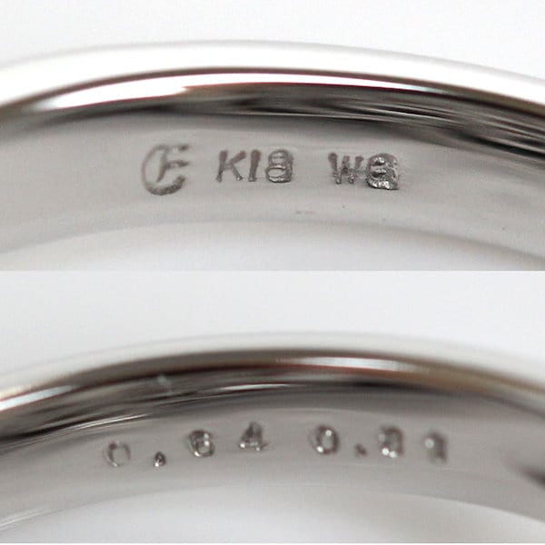 ESTELLE エステール K18WG ホワイトゴールド フラワーモチーフ リング指輪 ブラックダイヤモンド0.81ct ダイヤモンド0.64ct  16号 5.8g レディース 中古 美品