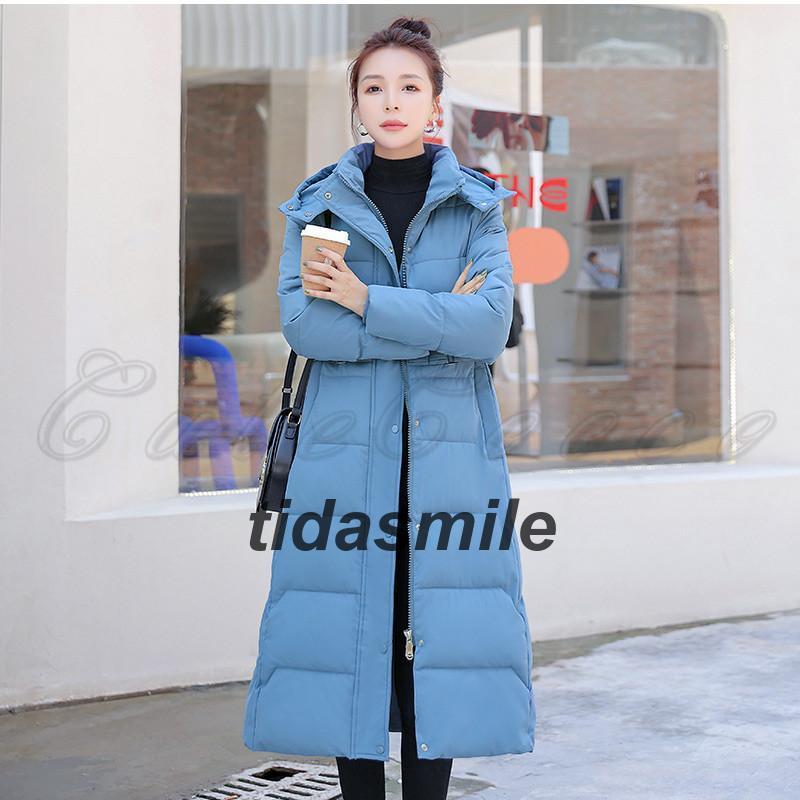 万能流行感 中綿コート レディース アウター 無地 フード取り外し可能 長袖 フード付き ロング丈 トップス カジュアル 保温 防寒 暖かい 細身 秋冬 おしゃれ