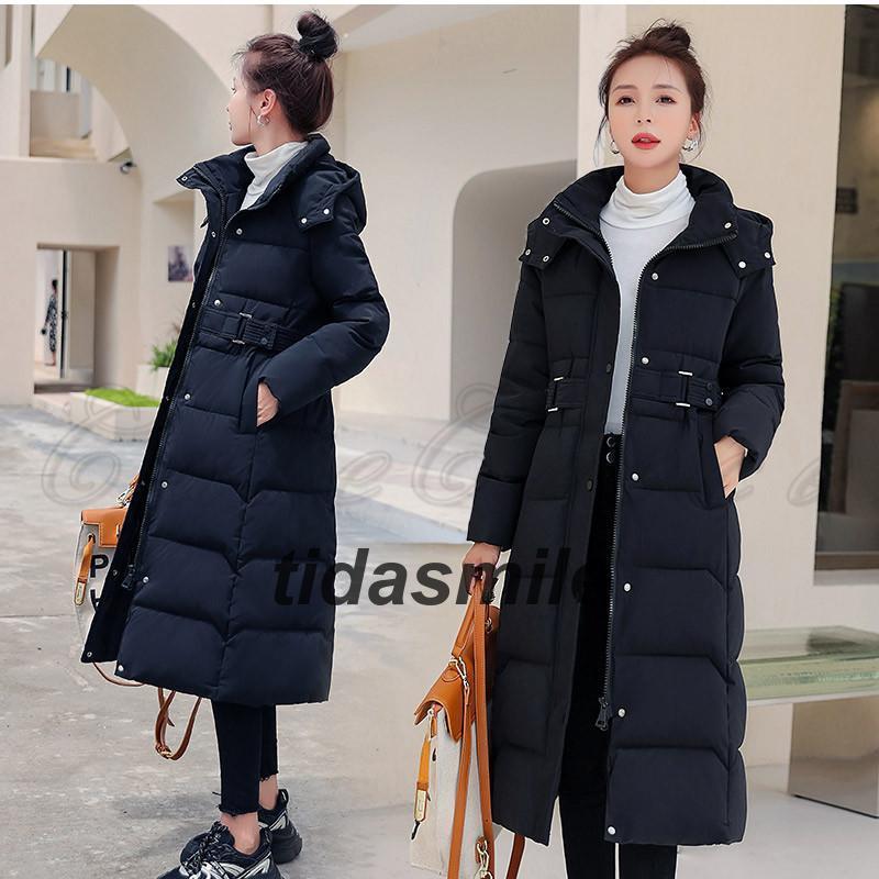 万能流行感 中綿コート レディース アウター 無地 フード取り外し可能 長袖 フード付き ロング丈 トップス カジュアル 保温 防寒 暖かい 細身 秋冬 おしゃれ