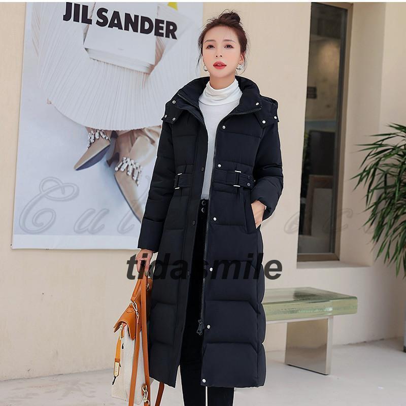 万能流行感 中綿コート レディース アウター 無地 フード取り外し可能 長袖 フード付き ロング丈 トップス カジュアル 保温 防寒 暖かい 細身 秋冬 おしゃれ