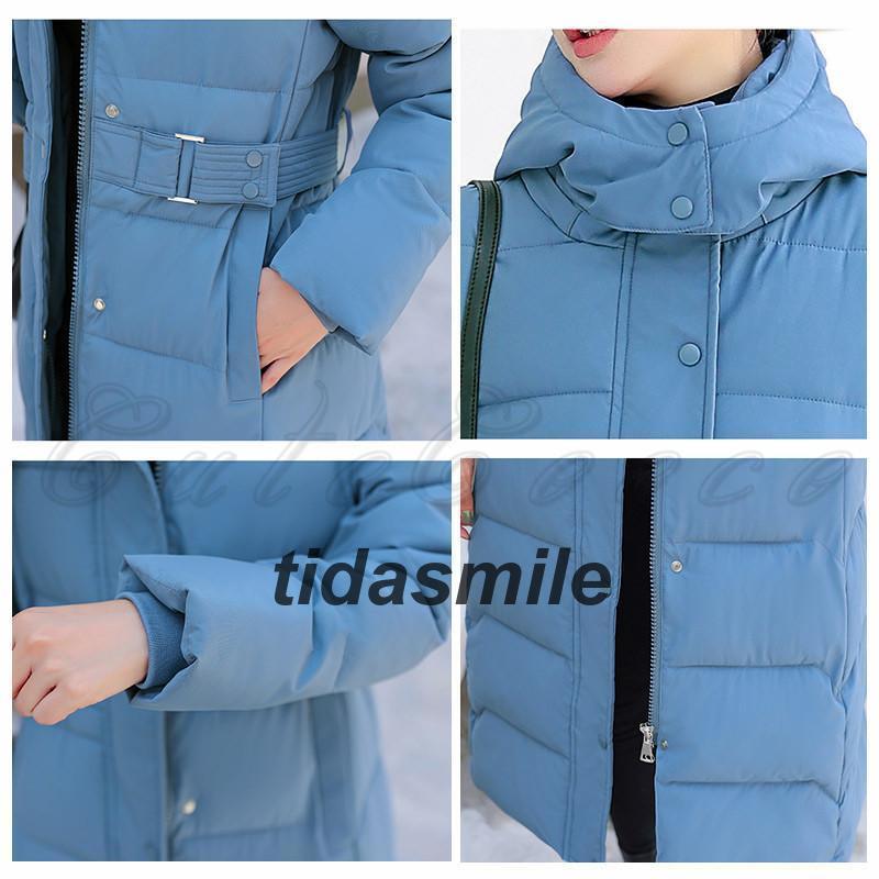 万能流行感 中綿コート レディース アウター 無地 フード取り外し可能 長袖 フード付き ロング丈 トップス カジュアル 保温 防寒 暖かい 細身 秋冬 おしゃれ