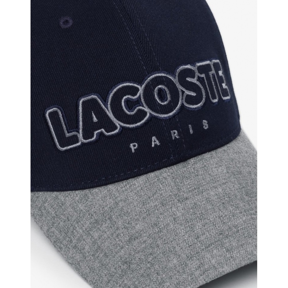 ラコステユニバーサルウールミックスカラーブロックベースボールキャップ RK313E-54N 166