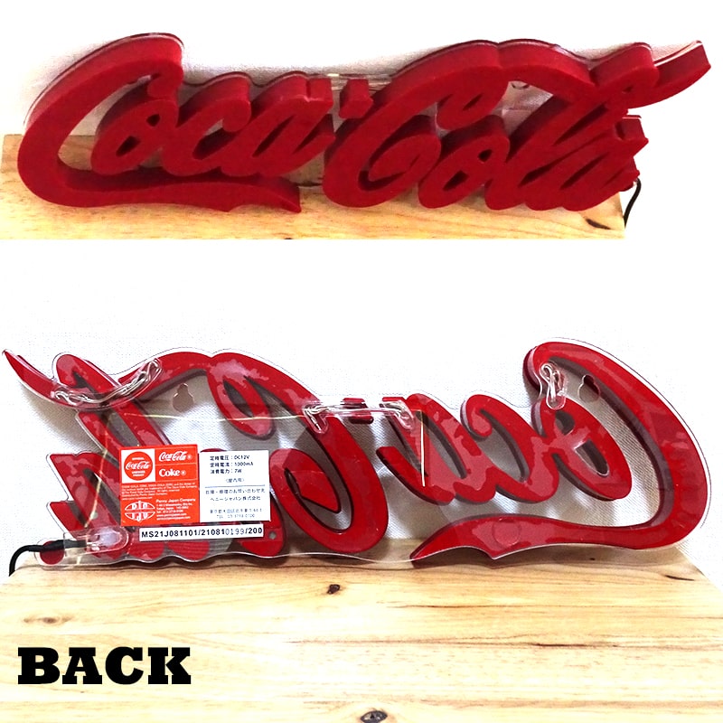 コカコーラ LEDライト ガレージ ネオン 看板 ミニレタリングサイン 電飾看板 レッド Coca-Cola インテリア コーラ 派手 壁掛け 目立つ アメリカン 雑貨 おしゃれ かわいい バー カ