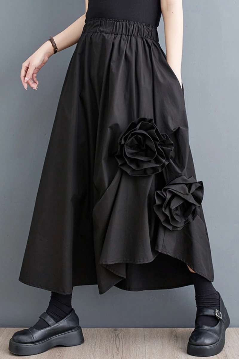 大きいサイズ夏服2024春夏の新型不規則ウエストゴム話題サテンスカート 大きいサイズ夏服2024春夏の新型不規則ウエストゴム話題サテンスカート