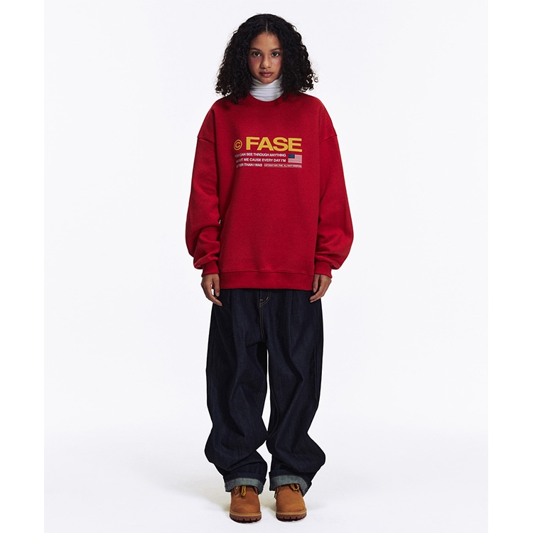 FLAG LOGO SWEATSHIRTS - RED