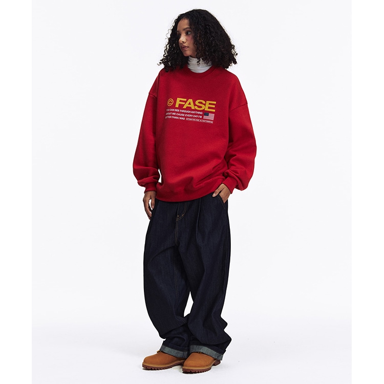 FLAG LOGO SWEATSHIRTS - RED