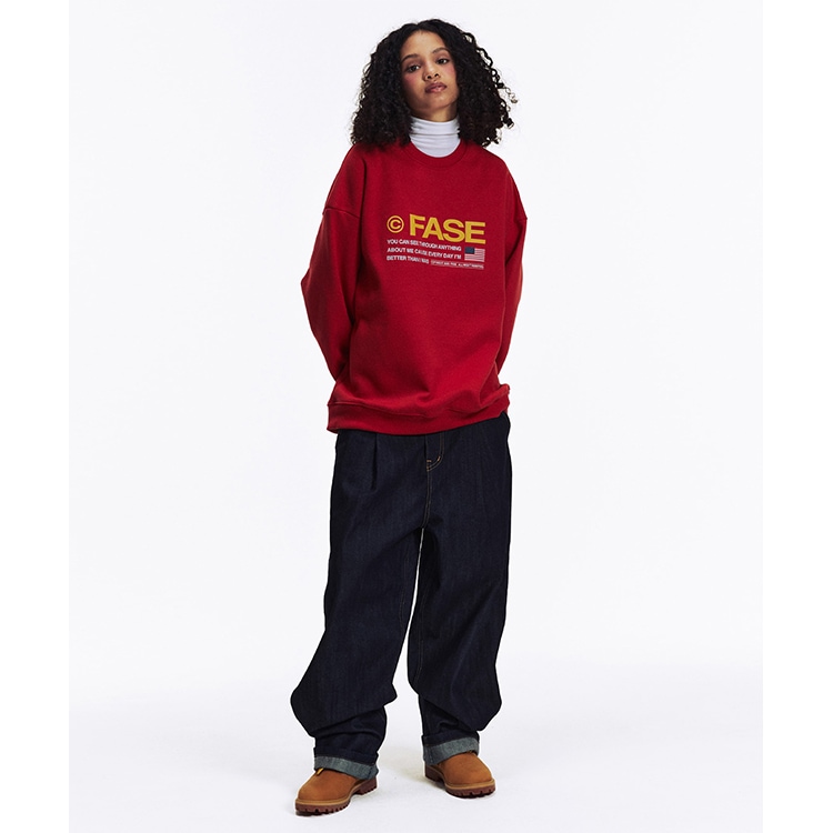 FLAG LOGO SWEATSHIRTS - RED