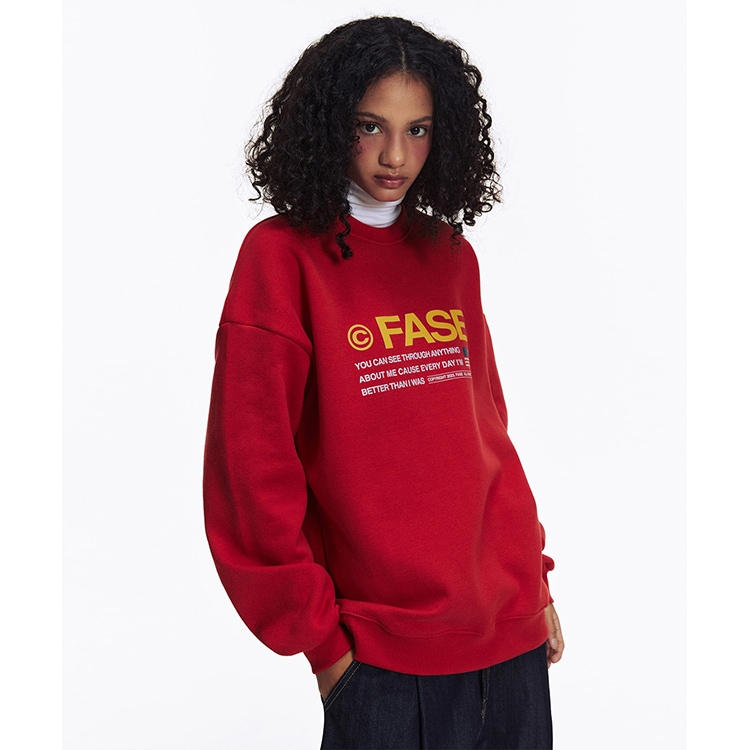 FLAG LOGO SWEATSHIRTS - RED