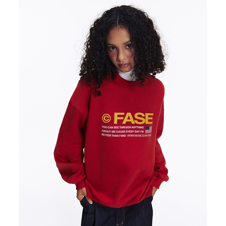 FLAG LOGO SWEATSHIRTS - RED