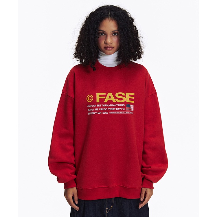 FLAG LOGO SWEATSHIRTS - RED