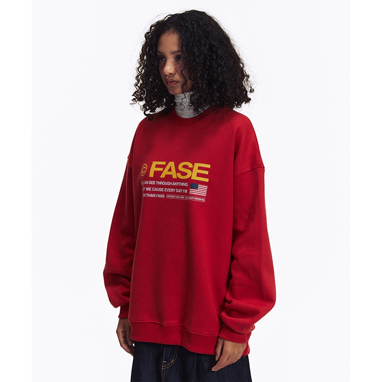 FLAG LOGO SWEATSHIRTS - RED