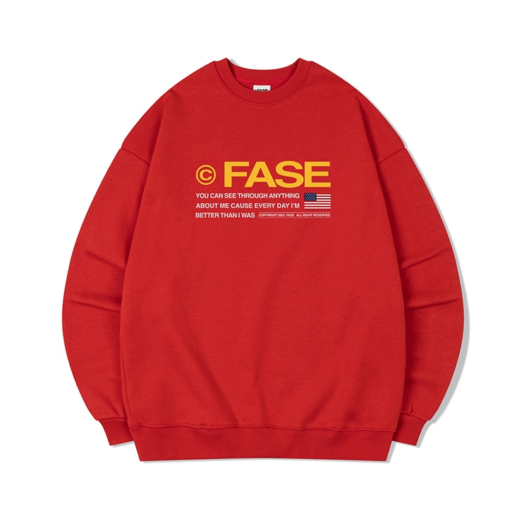 FLAG LOGO SWEATSHIRTS - RED