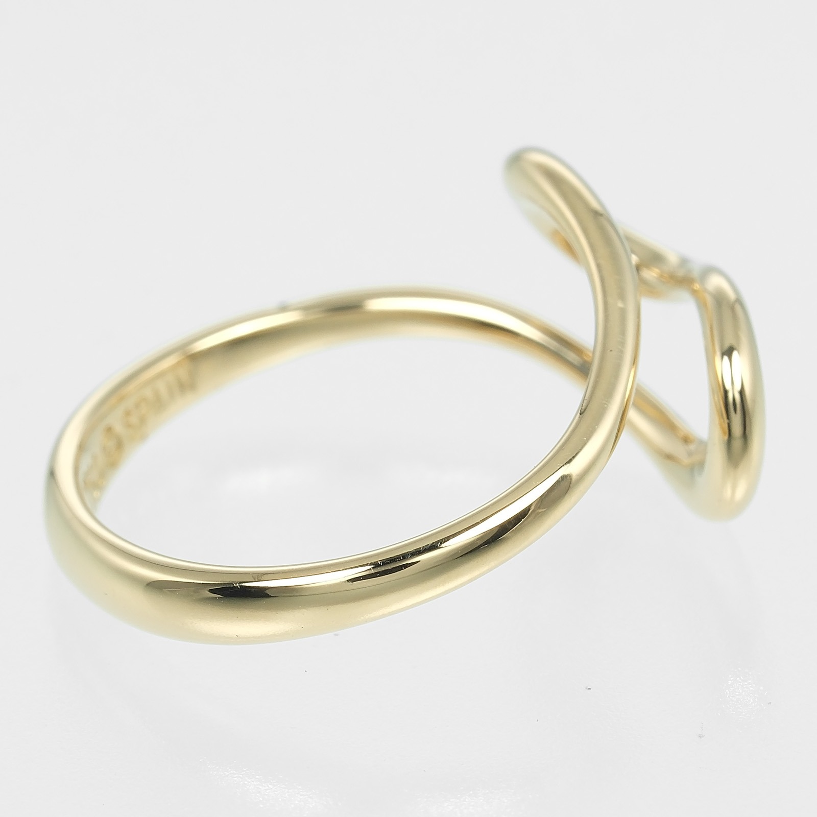 オープンウェーブ リング・指輪 K18イエローゴールド 7号 約2.5g レディース 中古品 Aランク オープンウェーブ リング・指輪 K18イエローゴールド 7号 約2.5g レディース 中古品 Aランク