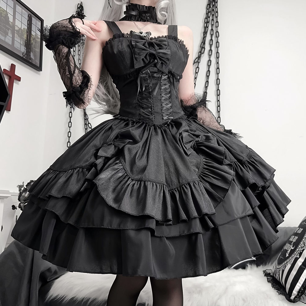 ロリータドレスハロウインバタフライオフィサーロリータゴシックガールダークローダークスタイルロリハイウエストドレス ロリータドレスハロウインバタフライオフィサーロリータゴシックガールダークローダークスタイルロリハイウエストドレス