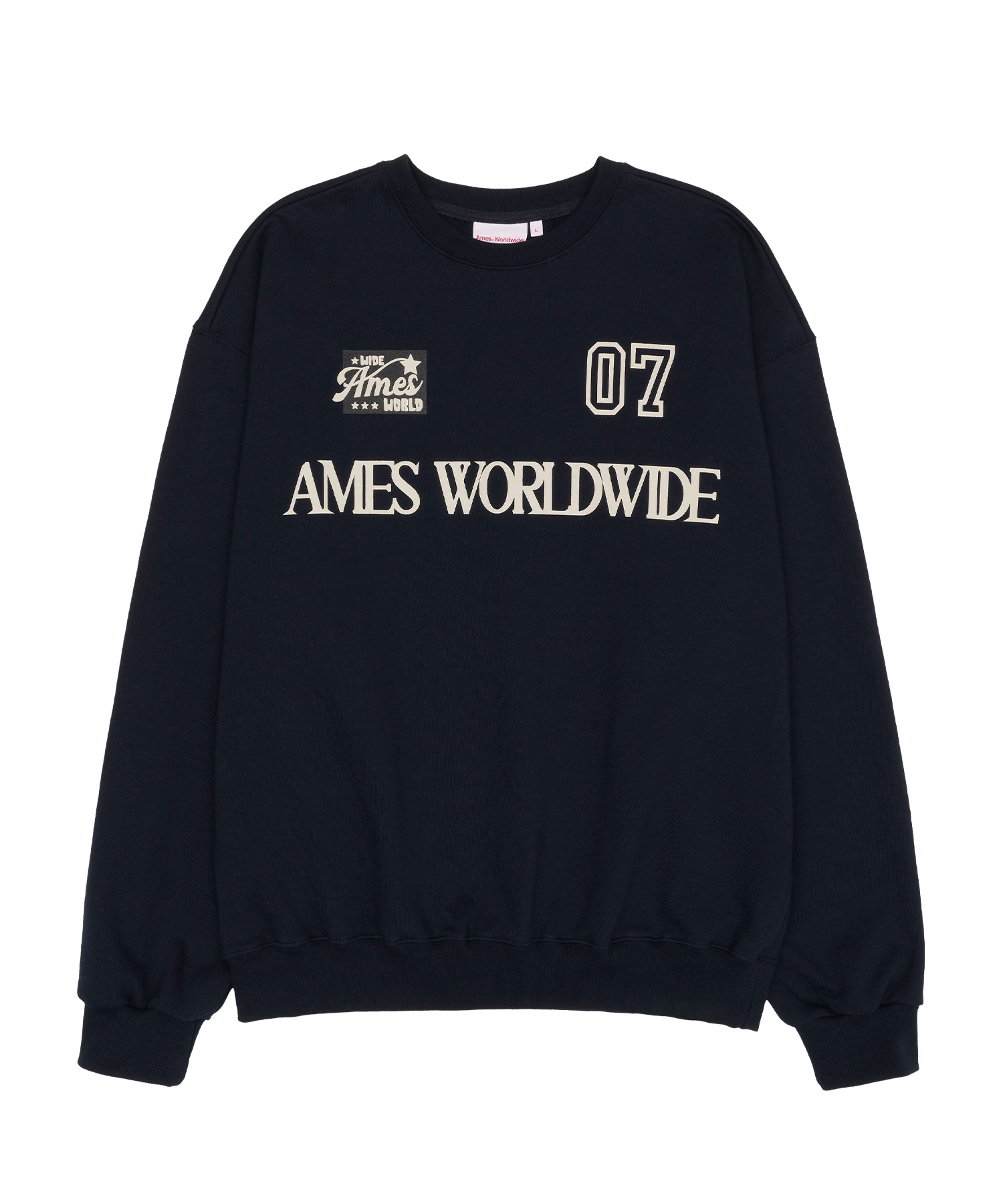 [AMES-WORLDWIDE] [韓国ベスト] 07 MESSAGE SWEATSHIR [3色]