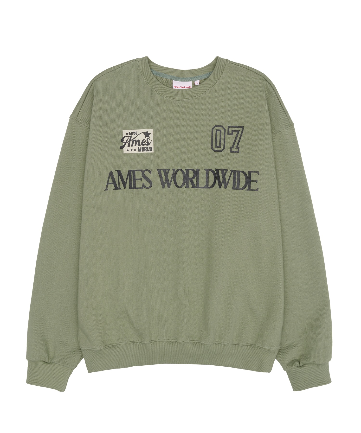 [AMES-WORLDWIDE] [韓国ベスト] 07 MESSAGE SWEATSHIR [3色]
