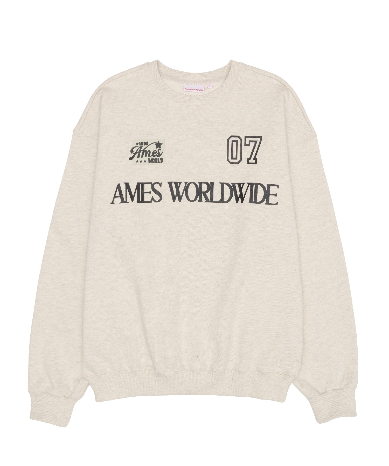 [AMES-WORLDWIDE] [韓国ベスト] 07 MESSAGE SWEATSHIR [3色]