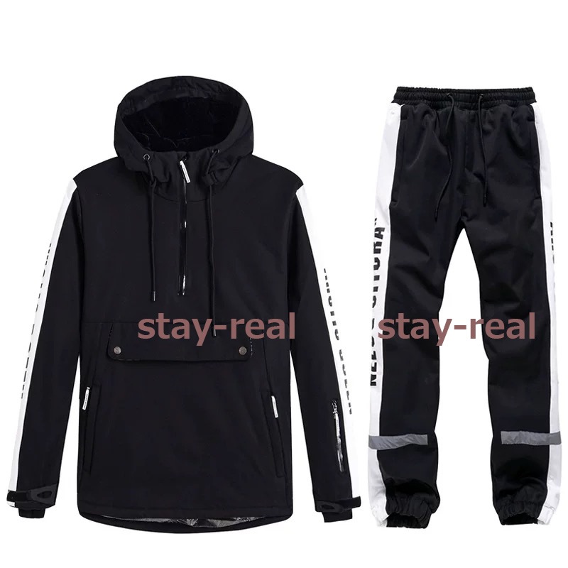 [迅速な出荷] 韓国ファッション スノーボードウェア スノボウェア スノーパンツ スキーウェア 防水 防寒 上下セット