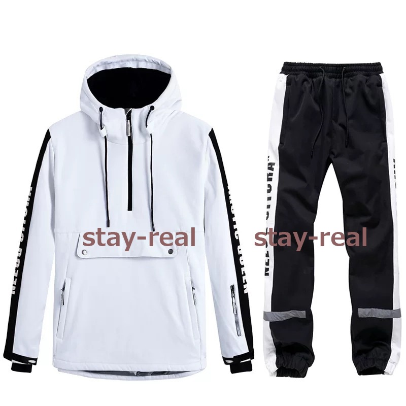 [迅速な出荷] 韓国ファッション スノーボードウェア スノボウェア スノーパンツ スキーウェア 防水 防寒 上下セット