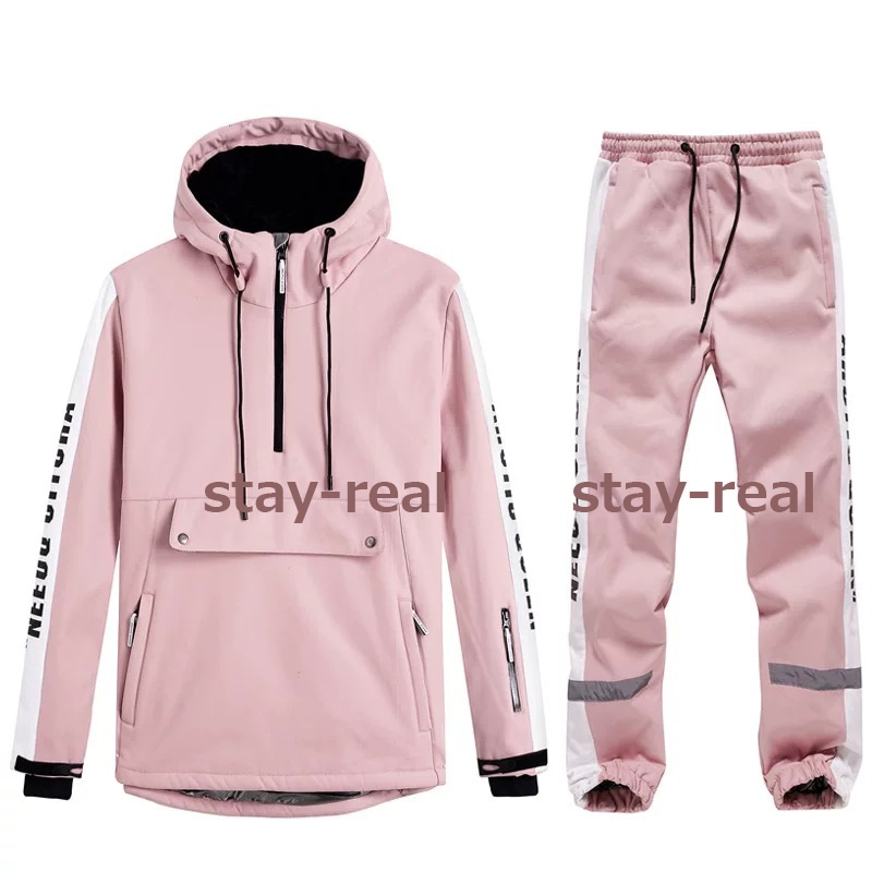 [迅速な出荷] 韓国ファッション スノーボードウェア スノボウェア スノーパンツ スキーウェア 防水 防寒 上下セット
