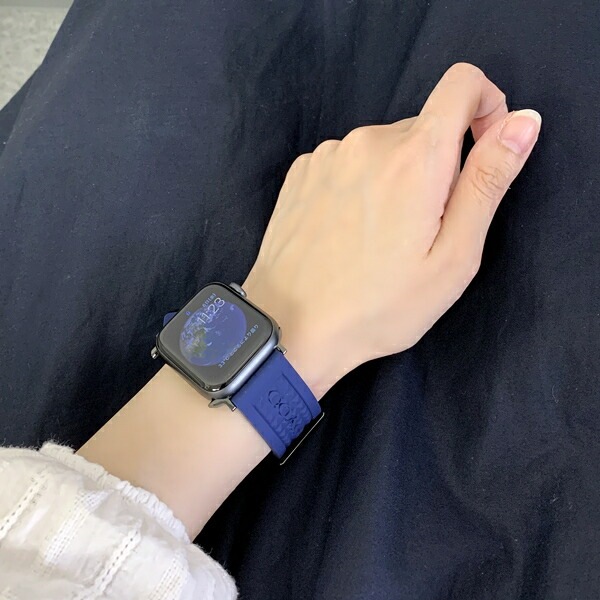 コーチ アップルウォッチ バンド ペア カップル シリコン ブルー