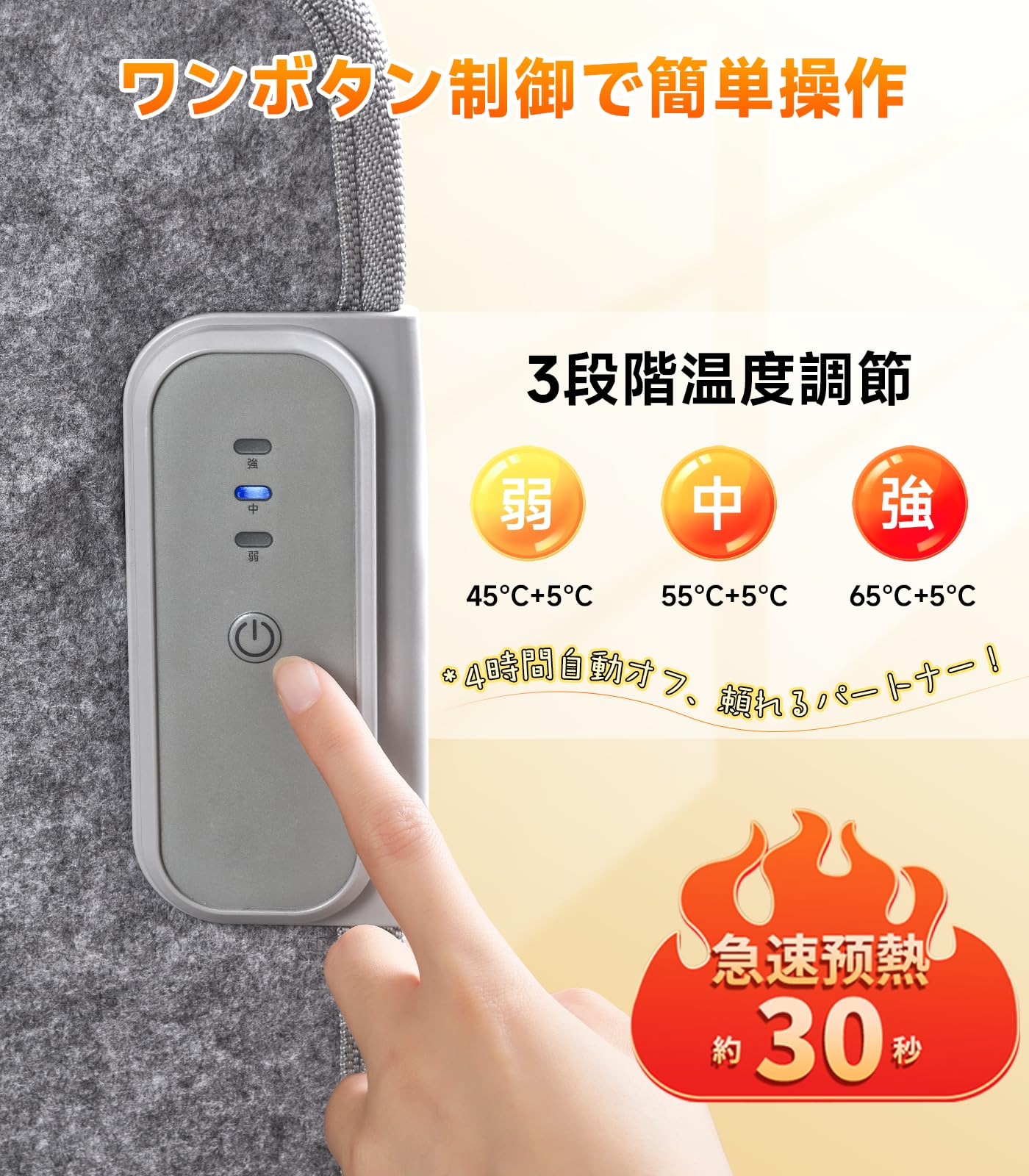 パネルヒーター【革新5次元最新型 足元ヒーター】省エネ 遠赤外線 4面放熱 デスクヒーター 一人用こたつ 冷え対策「デスクワークの必需品」電気足温器 3段階温度調整 傾倒自動オフ& 10705