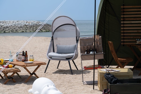 ルーフフォールディングチェア スチール アウトドアチェア 椅子 折りたたみ式 ルーフ付き 日除 RKC-539 グレー キャンプ リゾート メッシュ ルーフフォールディングチェア スチール アウトドアチェア 椅子 折りたたみ式 ルーフ付き 日除 RKC-539 グレー キャンプ リゾート メッシュ