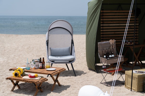 ルーフフォールディングチェア スチール アウトドアチェア 椅子 折りたたみ式 ルーフ付き 日除 RKC-539 グレー キャンプ リゾート メッシュ ルーフフォールディングチェア スチール アウトドアチェア 椅子 折りたたみ式 ルーフ付き 日除 RKC-539 グレー キャンプ リゾート メッシュ