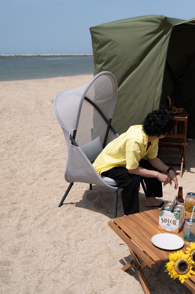 ルーフフォールディングチェア スチール アウトドアチェア 椅子 折りたたみ式 ルーフ付き 日除 RKC-539 グレー キャンプ リゾート メッシュ ルーフフォールディングチェア スチール アウトドアチェア 椅子 折りたたみ式 ルーフ付き 日除 RKC-539 グレー キャンプ リゾート メッシュ