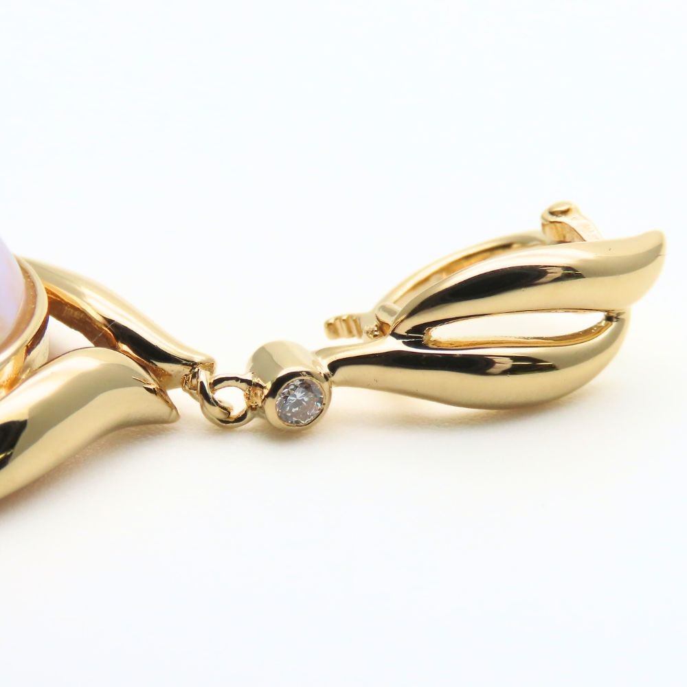 中古 ペンダントトップ K18YG パール ダイヤモンド 約5.9g イエローゴールド マベパール ジュエリー ネックレストップ レディース 女性