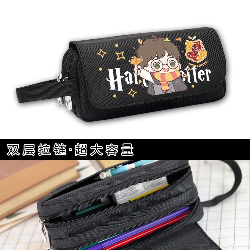 【1つ買うと10つ無料】ハリーポッター ロンハーマイオニーマルフォイ 映画サポート文具箱 ペンケース 学生落書き 男女兼用