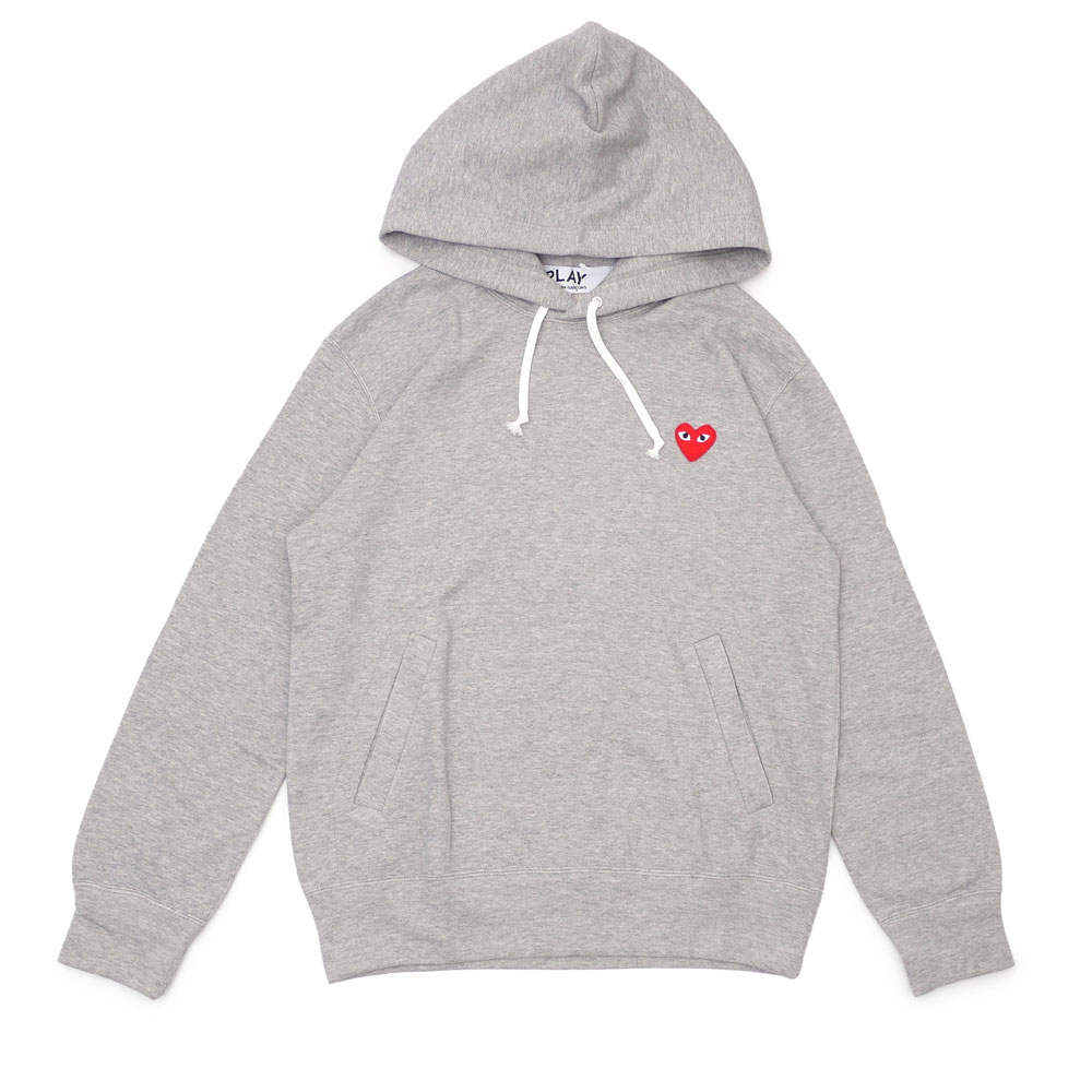 プレイ コムデギャルソン PLAY COMME des GARCONS MENS RED HEART PULLOVER PARKA パーカー GRAY 211-000656-042 プレイ コムデギャルソン PLAY COMME des GARCONS MENS RED HEART PULLOVER PARKA パーカー GRAY 211-000656-042