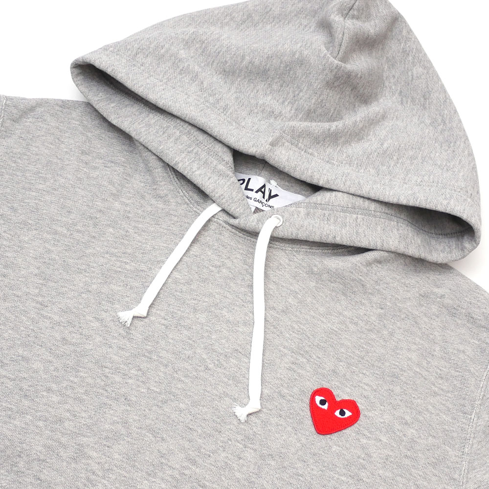 プレイ コムデギャルソン PLAY COMME des GARCONS MENS RED HEART PULLOVER PARKA パーカー GRAY 211-000656-042 プレイ コムデギャルソン PLAY COMME des GARCONS MENS RED HEART PULLOVER PARKA パーカー GRAY 211-000656-042