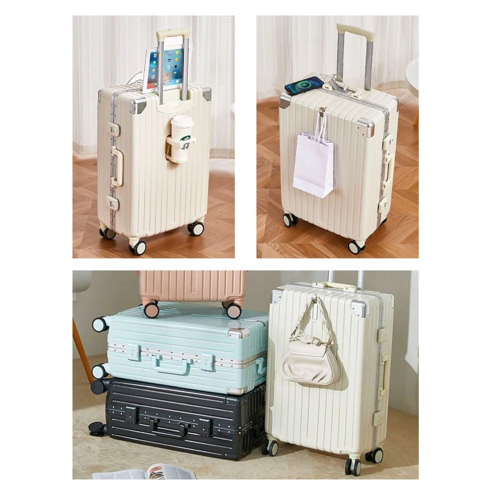 好評受け 商品仕様変更 スーツケース フレームタイプ USBポート付き キャリーケース Sサイズ 38L 機内持ち込み 5カラー選ぶ 1-3日用 泊まる カップホルダー付き 軽量 大容量 多収納ポ