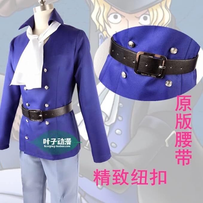 サボ革命軍 参謀総長 コスプレ衣装+帽子付き+ウィッグ+靴