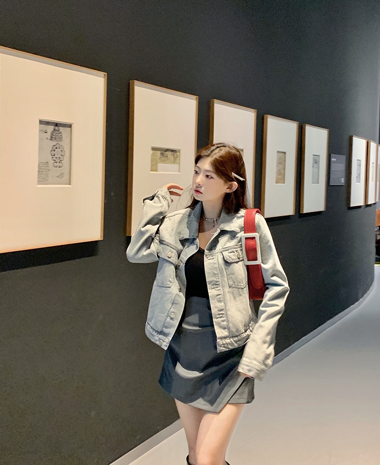 アウター デート ブルゾン ジャケット Gジャン 上着 ショート ショート丈 袖あり 長袖 デニム かわいい 大人可愛い きれいめ シンプル カジュアル 大人 上品 おしゃれ お洒落 主役級 存在感