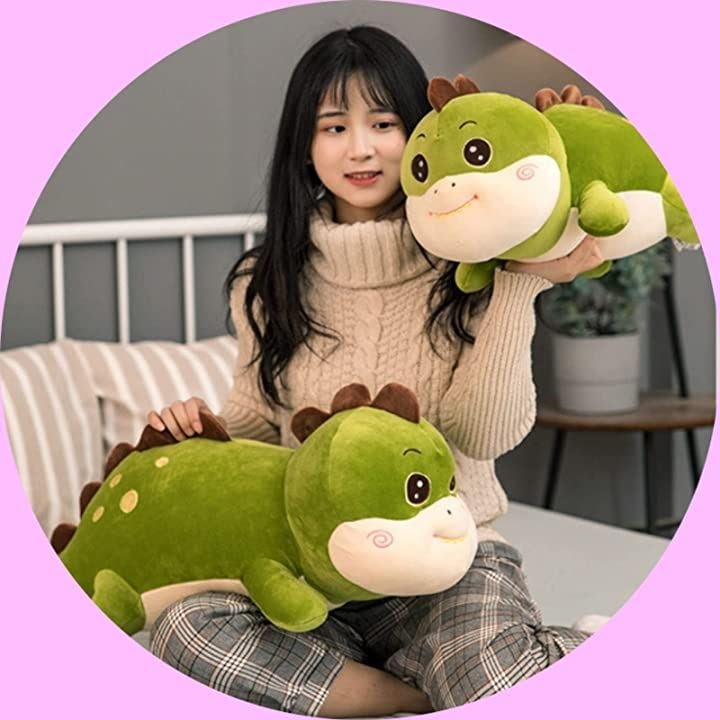 恐竜 ブランケット ぬいぐるみ ひざ掛け 収納 抱き枕 癒し系 ふわふわ やわらか クッション( 緑)